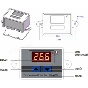 XH-W3001 220V Ac Dijital Termostat Akvaryum Kuluçka Makinesi 2 Adet
