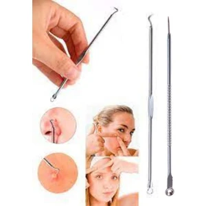 2 Set Çengelli Iğne Iğne Aracı Yüz Bakımı Siyah Nokta Leke Çıkarıcı