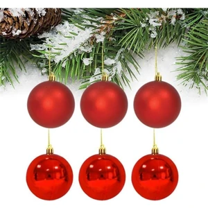 Alışveriş Zamanı Yılbaşı Çam Ağacı Süsü Kırmızı Top 4 cm 6'lı