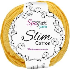 Spagettiyarn Sarı Slim Cotton ( 50 Gr)