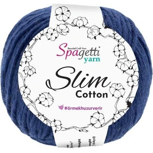 Spagettiyarn Lacivert Slim Cotton Ip ( 50 Gr)