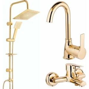 Gold Duş Seti - 1 (Kare)