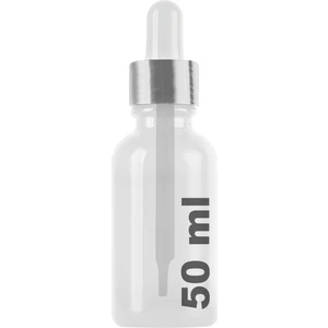 50 cc Şeffaf Damlalık Metal Gümüş Sızdırmaz Kapaklı 50 ml Dropper Cam Serum Şişesi 1 Adet