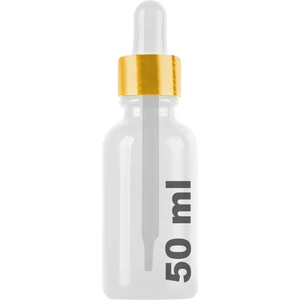 50 cc Şeffaf Damlalık Metal Gold Sızdırmaz Kapaklı 50 ml Dropper Cam Serum Şişesi 1 Adet