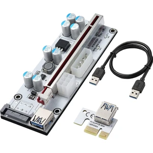 Zauss Oem Riser V010-X 8 Kapasitörlü Yükseltici Pcı-E X1 To X16 Mining Riser Kartı
