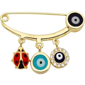 Sembol Gold Altın Çengel Igne Mineli 3'lü Unisex Iğne