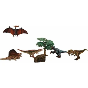 Dinozorların Dünyası 5'li Oyun Seti - Dimetrodon Kahvrengi Yeleli