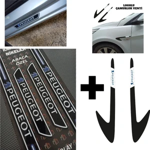 Aksefuar Lazer Peugeot 508 Kapı Eşiği + Logolu Çamurluk Venti Set