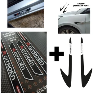 Aksefuar Lazer Citroen C5 Kapı Eşiği + Logolu Çamurluk Venti Set