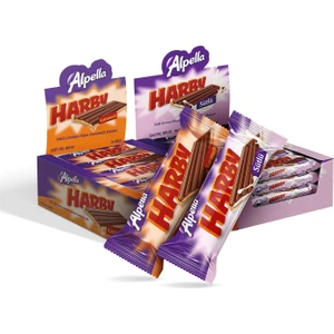 Harby Karamel Kaplamalı Bisküvi 25 gr (24 Adet) / 1 Paket 
alpella Harby Sütlü Bisküvi 25 gr (24 Adet) / 1 Paket