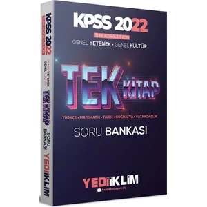 Yediiklim Yayınları KPSS 2022 Tüm Adaylar İçin Genel Yetenek Genel Kültür Tek Kitap Soru Bankası