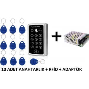 RFID Şifreli Kapı Kilidi -  10 Tag ve Adaptör