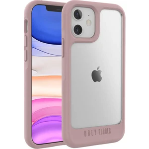 Case 4U Apple iPhone 12 Mini Kılıf Çift Katmanlı Darbe Emici Ugly Rubber UR G Model Kapak Pembe