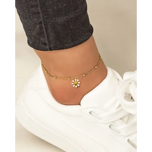 Papatya Silver 925 Ayar Gümüş Papatya Figürlü Halhal