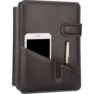 2k Tarihsiz Çizgili 15X21 cm Iç Defterli 4 Halkalı Telefon Kılıflı Kapaklı Deri Organizer