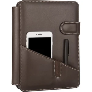 2k Tarihsiz Çizgili 15X21 cm Iç Defterli 4 Halkalı Telefon Kılıflı Kapaklı Deri Organizer