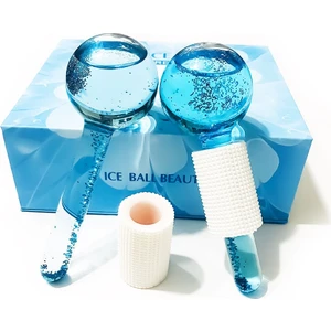 Ice Globes Buz Küresi Soğuk Masaj ve Terapi Topu 2 Adet BORASİLİKAT CAM(Mavi) SAKLAMA KUTULU
