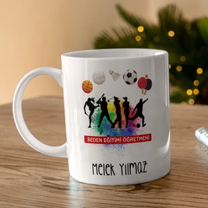 Baskı Kenti Beden Eğitimi Öğretmeni Tasarımlı Kişiye Özel Kupa Bardak