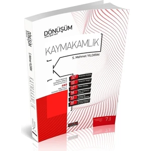 Savaş Yayınevi Dönüşüm Kaymakamlık Soru Bankası Savaş Yayınları 2021