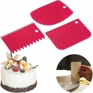 3'lü Hamur Kesme Sıyırma Kazıma Aparatı Pasta Şekillendirme Aparatı