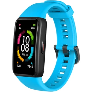Case 4U Huawei Band 6 Klasik Yumuşak Silikon Kayış Kordon KRD-47 Mavi