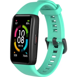 Case 4U Huawei Band 6 Klasik Yumuşak Silikon Kayış Kordon KRD-47 Turkuaz