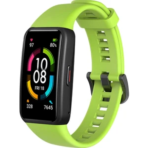 Case 4U Huawei Band 6 Klasik Yumuşak Silikon Kayış Kordon KRD-47 Yeşil