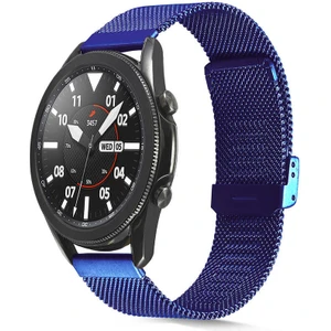 Case 4U Samsung Galaxy Watch Gear S3 Metal Kayış Kordon Milano Loop 46mm KRD-45 Mavi