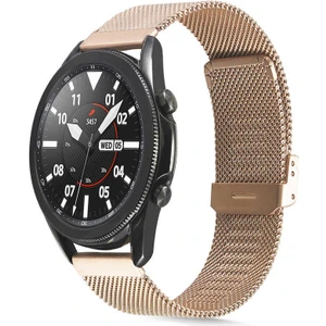 Case 4U Samsung Galaxy Watch Gear S3 Metal Kayış Kordon Milano Loop 46mm KRD-45 Rose Gold