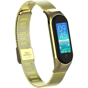 Case 4U Xiaomi Mi Band 6 Metal Kayış Kordon Milano Loop KRD-06 Altın