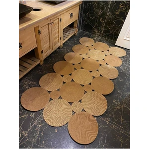 Halımax milda Jüt Hasırlı El Örgü Kilim 75 Jüt Halı