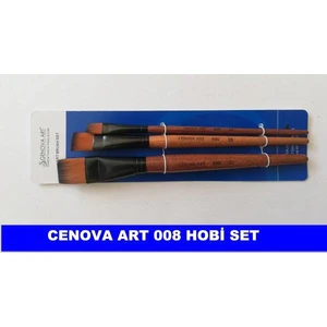 Cenova Art Düz Kesik 3'lü Fırça Set 008