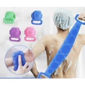 Nurtakı Uzun Silikonlu Çif Tutmaçlı Banyo Vücut Lif