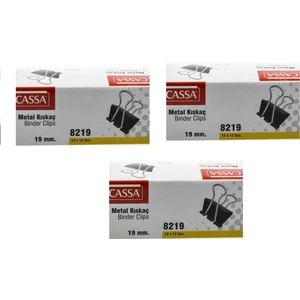 8219 Metal Kıskaç 19 mm 3 Paket