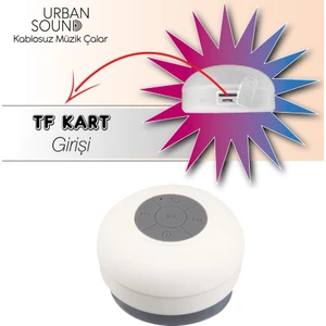 Urban Sound Su Geçirmez Tf Kart Girişli Mini Bluetooth Duş Hoparlörü