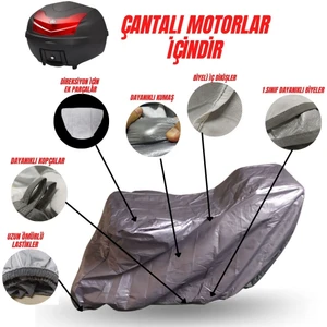 Yamaha x Max 250 Çantalı (Topcase'li) Motosiklet Motor Brandası