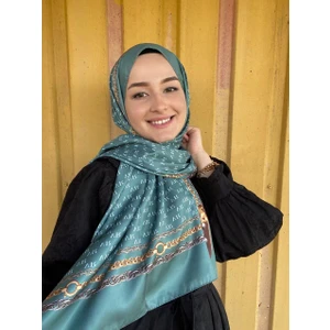 Vera Hijab Kadın Vr Logo Desen Twill Şal Desenli Shawl