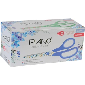 Piano Desenli Makas  Orta Boy Ofis Makası  Paslanmaz Çelik 17 cm