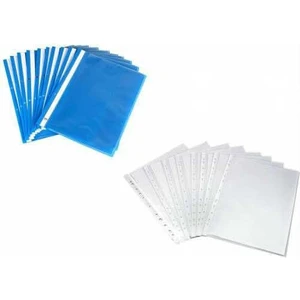 50 Adet Mavi Telli Dosya + 2 Paket 100'LÜ Poşet Dosya