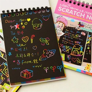 Sihirli Defter Siyah Yapraklı Defter A4  Ahşap Kalem ile Birlikte