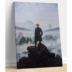 Caspar David Friedrich - Bulutların Üzerinde Yolculuk Kanvas Tablo