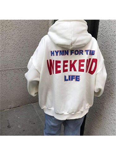 Trendiz Hymn For The Weekend Life Beyaz Unisex Sweatshirt Fiyatı