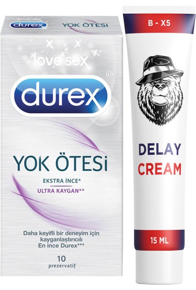 Durex Prezervatif Yok Ötesi ve Krem Mx5 15 ml Cep Boy