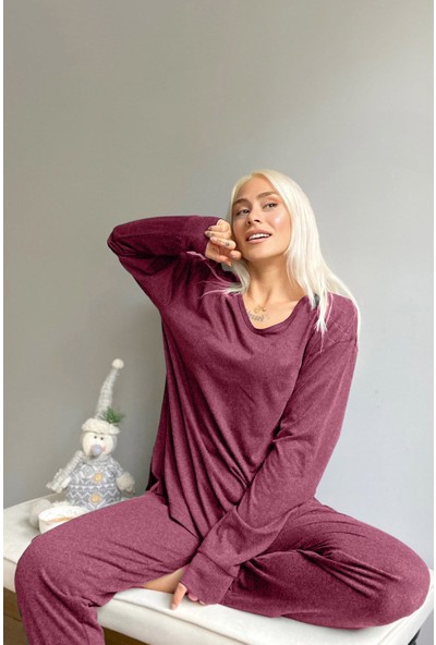 Pijama Evi Bambu Uzun Kol Kadın Pijama Takımı