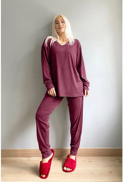 Pijama Evi Bambu Uzun Kol Kadın Pijama Takımı