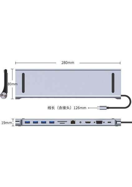 11 Bağlantı Noktalı USB Hub 3.0 Çoklu Dönüştürücü (Yurt Dışından)