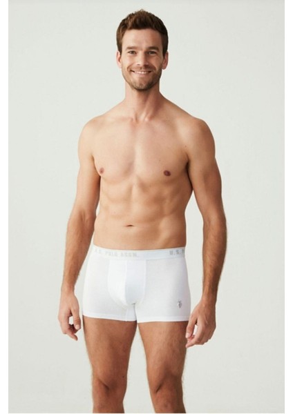 80097 Erkek Beyaz 3'lü Boxer