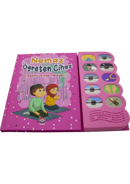 Namaz Öğreten Cihaz Resimli Kitap Seti Pembe -Elmalılı Hamdi Yazır