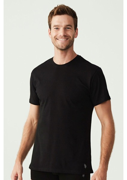 80197 Erkek Siyah 2'li Yuvarlak Yaka Kısa Kol Atlet fiyatları