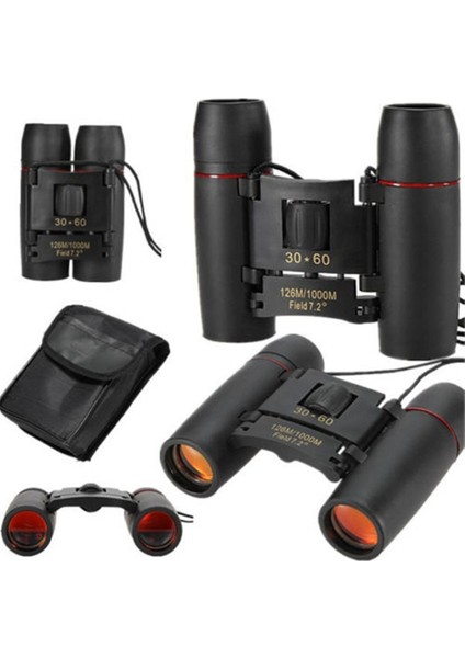 Taşınabilir Gece Görüş Teleskop Katlanabilir Mini Dürbün 30X60 126M / 1000M Şerit + Çanta Siyah(Yurt Dışından) fiyatları